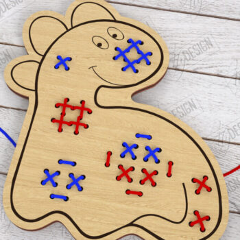 Intra απο ξύλο plywood 3mm-4mm πάχος - Cross Stitch Animals Cut Laser | CNC Δίασταση 15x15 cm INTRAFABR-122668649 - Image 1