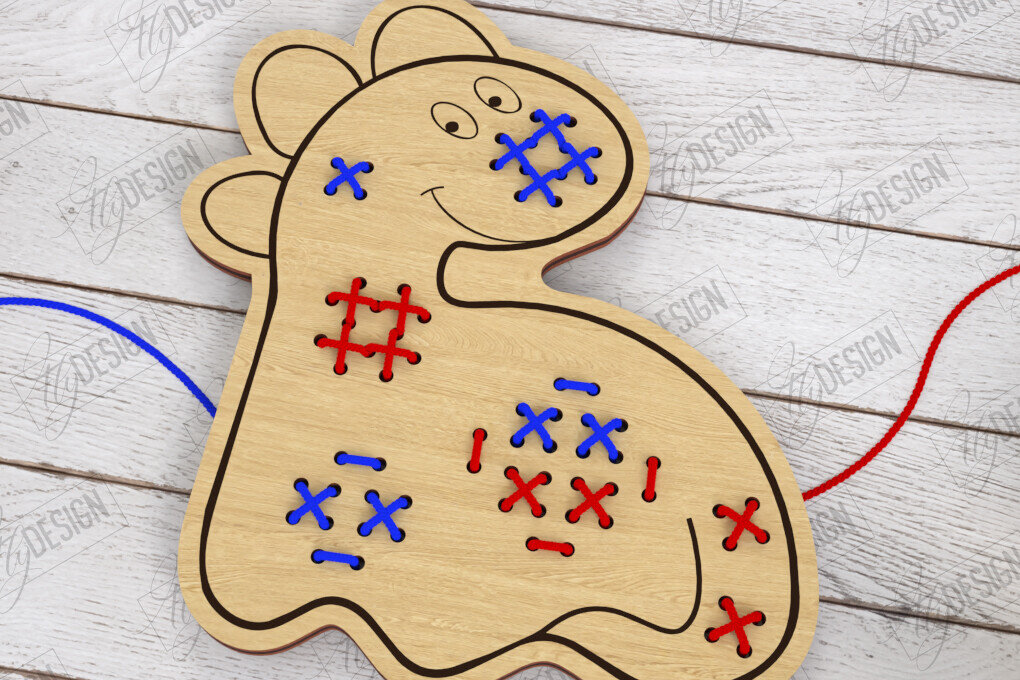 Intra απο ξύλο plywood 3mm-4mm πάχος - Cross Stitch Animals Cut Laser | CNC Δίασταση 15x15 cm INTRAFABR-122668649