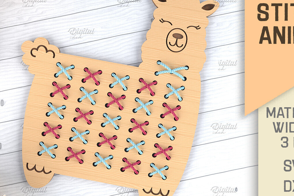 Intra απο ξύλο plywood 3mm-4mm πάχος - Cross Stitch Animals . Λάμα  Δίασταση 30x20 cm INTRAFABR-86600602