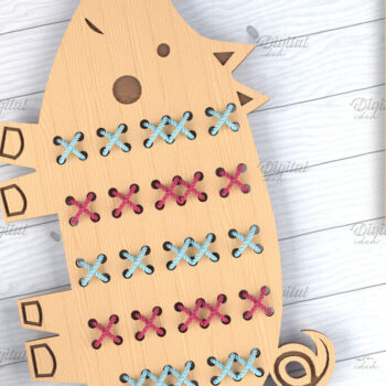 Intra απο ξύλο plywood 3mm-4mm πάχος - Cross Stitch Animals . Pig Δίασταση 30x20 cm INTRAFABR-86602487 - Image 1