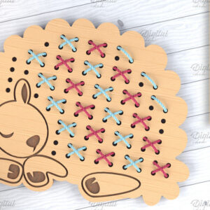 Intra απο ξύλο plywood 3mm-4mm πάχος - Cross Stitch Animals LaserCut. Πρόβατα  Δίασταση 30x20 cm INTRAFABR-86601204