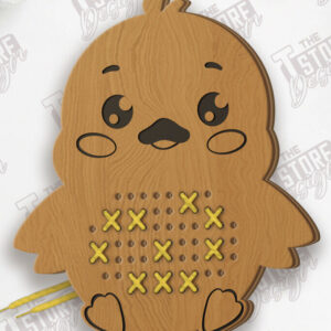 Intra απο ξύλο plywood 3mm-4mm πάχος - Cross Stitch Chick Laser Cut | CNC Δίασταση 15x15 cm INTRAFABR-123351930