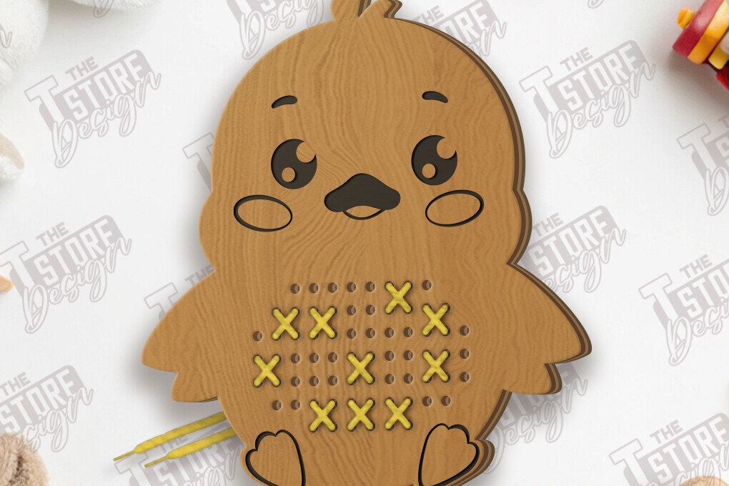 Intra απο ξύλο plywood 3mm-4mm πάχος - Cross Stitch Chick Laser Cut | CNC Δίασταση 15x15 cm INTRAFABR-123351930