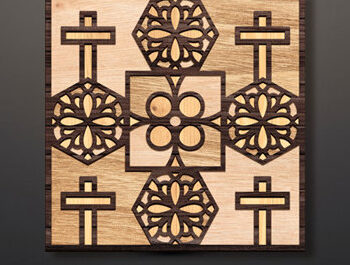 Intra απο ξύλο plywood 3mm-4mm πάχος - Cross Wall Art Laser Cut 3d Mandala Δίασταση 30x30 cm INTRAFABR-95586847 - Image 2