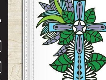 Intra απο ξύλο plywood 3mm-4mm πάχος - Σταυρός με λουλούδια Laser Cut  Δίασταση 20x20 cm INTRAFABR-37178608 - Image 2