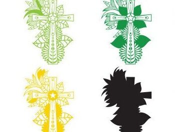 Intra απο ξύλο plywood 3mm-4mm πάχος - Σταυρός με λουλούδια Laser Cut  Δίασταση 20x20 cm INTRAFABR-37178608 - Image 5