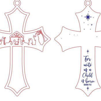 Intra απο ξύλο plywood 3mm-4mm πάχος - Σταυρός Ξύλο Στολίδι  Δίασταση 6x6 cm INTRAFABR-111756840 - Image 3