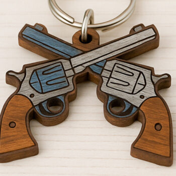 Intra απο ξύλο plywood 3mm-4mm πάχος - Μπρελόκ σταυρωτά περίστροφα Δίασταση 4x4 cm INTRAFABR-120896995 - Image 1