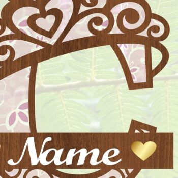 Intra απο ξύλο plywood 3mm-4mm πάχος - Μονόγραμμα με κεφαλαίο στέμμα Γράμμα C  Δίασταση 30x20 cm INTRAFABR-72539149 - Image 3