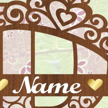 Intra απο ξύλο plywood 3mm-4mm πάχος - Μονόγραμμα με κεφαλαίο στέμμα Γράμμα D  Δίασταση 30x20 cm INTRAFABR-72539179 - Image 3