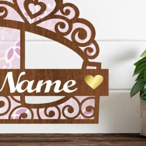 Intra απο ξύλο plywood 3mm-4mm πάχος - Κορώνα κεφαλαίο μονόγραμμα Γράμμα L  Δίασταση 30x20 cm INTRAFABR-72539395