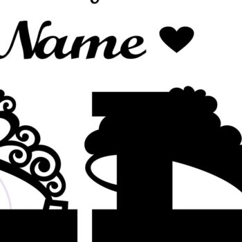 Intra απο ξύλο plywood 3mm-4mm πάχος - Κορώνα κεφαλαίο μονόγραμμα Γράμμα L  Δίασταση 30x20 cm INTRAFABR-72539395 - Image 2