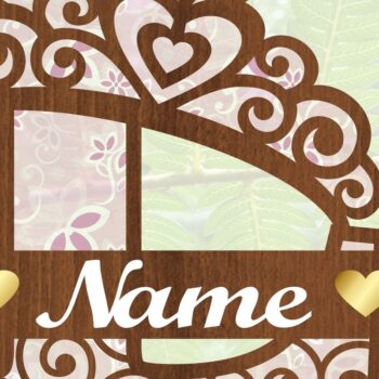 Intra απο ξύλο plywood 3mm-4mm πάχος - Κορώνα κεφαλαίο μονόγραμμα Γράμμα L  Δίασταση 30x20 cm INTRAFABR-72539395 - Image 3