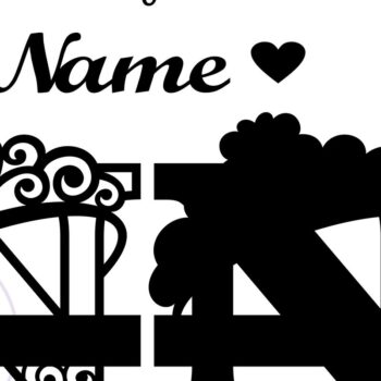 Intra απο ξύλο plywood 3mm-4mm πάχος - Κορώνα κεφαλαίο μονόγραμμα Γράμμα N  Δίασταση 30x20 cm INTRAFABR-72539439 - Image 2