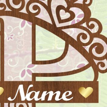 Intra απο ξύλο plywood 3mm-4mm πάχος - Κορώνα κεφαλαίο μονόγραμμα Γράμμα P  Δίασταση 30x20 cm INTRAFABR-72539502 - Image 3