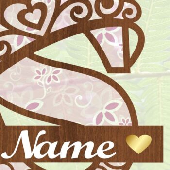 Intra απο ξύλο plywood 3mm-4mm πάχος - Κορώνα κεφαλαίο μονόγραμμα Γράμμα S  Δίασταση 30x20 cm INTRAFABR-72539567 - Image 3