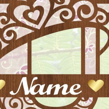 Intra απο ξύλο plywood 3mm-4mm πάχος - Crown Capital Monogram Letter U Δίασταση 30x20 cm INTRAFABR-72539606 - Image 3