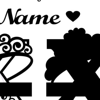 Intra απο ξύλο plywood 3mm-4mm πάχος - Κορώνα κεφαλαίο μονόγραμμα Γράμμα X  Δίασταση 30x20 cm INTRAFABR-72539662 - Image 2