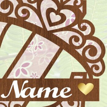 Intra απο ξύλο plywood 3mm-4mm πάχος - Κορώνα κεφαλαίο μονόγραμμα Γράμμα Z  Δίασταση 30x20 cm INTRAFABR-72539689 - Image 3