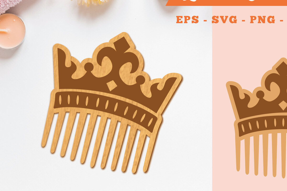 Intra απο ξύλο plywood 3mm-4mm πάχος - Crown Laser Cut Comb  2 Δίασταση 20x20 cm INTRAFABR-105415957