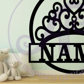 Intra απο ξύλο plywood 3mm-4mm πάχος - Σήμα ονόματος κορώνας Πρότυπο κοπής λέιζερ  Δίασταση 30x20 cm INTRAFABR-98945052 - Image 2