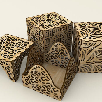 Intra απο ξύλο plywood 3mm-4mm πάχος - Κουτί κοσμημάτων σε σχήμα κύβου Δίασταση 4x4 cm INTRAFABR-117958799 - Image 3