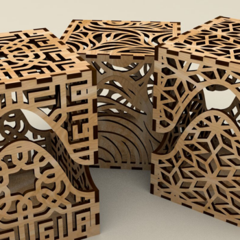 Intra απο ξύλο plywood 3mm-4mm πάχος - Κουτί κοσμημάτων σε σχήμα κύβου Δίασταση 4x4 cm INTRAFABR-117958799 - Image 4