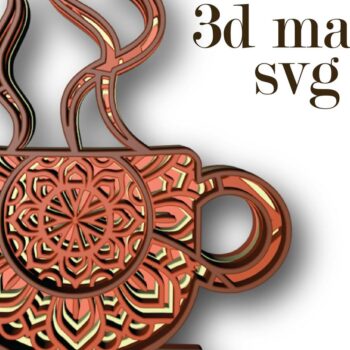 Intra απο ξύλο plywood 3mm-4mm πάχος - Κύπελλο, 4 στρώσεις, 3d Mandala Δίασταση 30x30 cm INTRAFABR-30008067 - Image 5