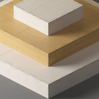 Intra απο ξύλο plywood 3mm-4mm πάχος - Βάση προβολής Cupcake / Ξύλινη θήκη για κέικ Δίασταση 30x20 cm INTRAFABR-58585608 - Image 4