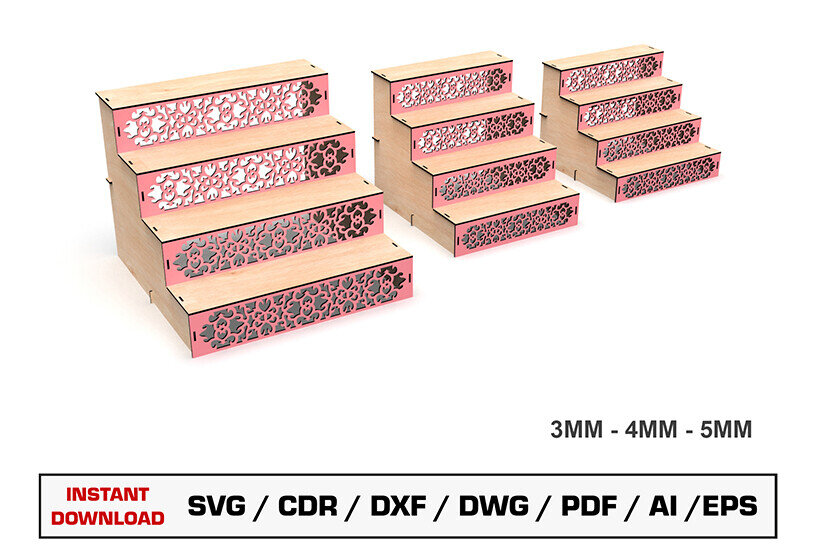 Intra απο ξύλο plywood 3mm-4mm πάχος -  κοπής με λέιζερ με βάση Cupcake Δίασταση 20x20 cm INTRAFABR-105201755