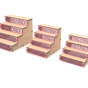 Intra απο ξύλο plywood 3mm-4mm πάχος -  κοπής με λέιζερ με βάση Cupcake Δίασταση 20x20 cm INTRAFABR-105201755 - Image 3