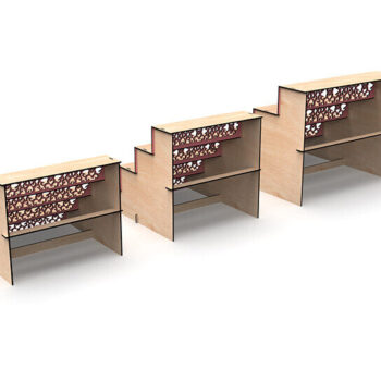 Intra απο ξύλο plywood 3mm-4mm πάχος -  κοπής με λέιζερ με βάση Cupcake Δίασταση 20x20 cm INTRAFABR-105201755 - Image 4