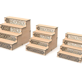 Intra απο ξύλο plywood 3mm-4mm πάχος -  κοπής με λέιζερ με βάση Cupcake Δίασταση 20x20 cm INTRAFABR-105201755 - Image 6