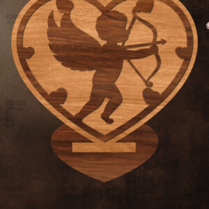 Intra απο ξύλο plywood 3mm-4mm πάχος - Στάση κοπής με λέιζερ Έρως  Δίασταση 20x20 cm INTRAFABR-114693716