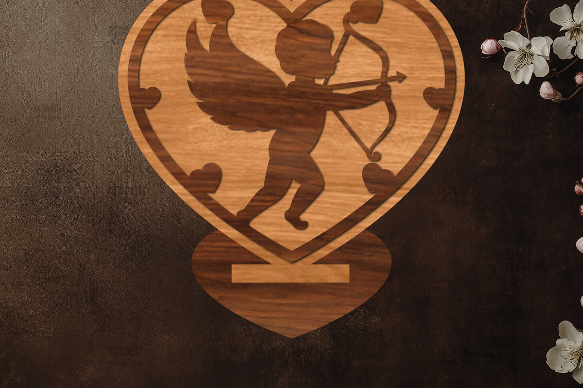 Intra απο ξύλο plywood 3mm-4mm πάχος - Στάση κοπής με λέιζερ Έρως  Δίασταση 20x20 cm INTRAFABR-114693716