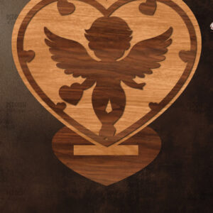 Intra απο ξύλο plywood 3mm-4mm πάχος - Στάση κοπής με λέιζερ Έρως  Δίασταση 20x20 cm INTRAFABR-114693740