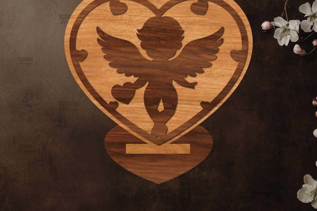 Intra απο ξύλο plywood 3mm-4mm πάχος - Στάση κοπής με λέιζερ Έρως  Δίασταση 20x20 cm INTRAFABR-114693740