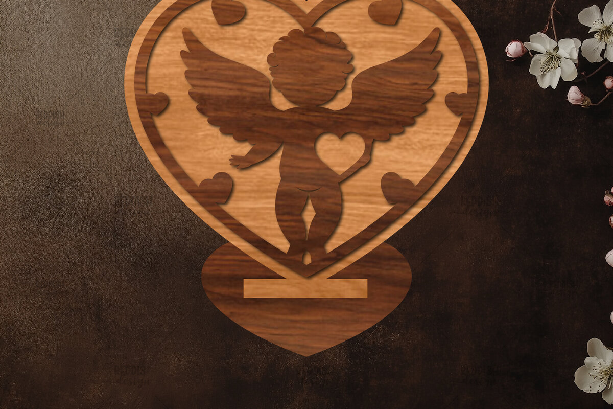 Intra απο ξύλο plywood 3mm-4mm πάχος - Στάση κοπής με λέιζερ Έρως  Δίασταση 20x20 cm INTRAFABR-114693699