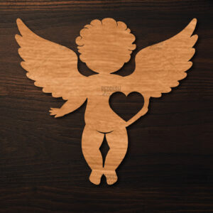 Intra απο ξύλο plywood 3mm-4mm πάχος - Cupid Laser Cut , Valentine  Δίασταση 20x20 cm INTRAFABR-113764952
