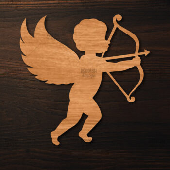 Intra απο ξύλο plywood 3mm-4mm πάχος - Cupid Laser Cut , Valentine Δίασταση 20x20 cm INTRAFABR-113764846 - Image 1
