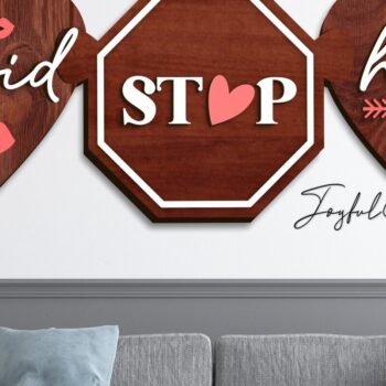 Intra απο ξύλο plywood 3mm-4mm πάχος - Το Cupid Stop Here Wall Puzzle File Δίασταση 18x58 cm INTRAFABR-52892932 - Image 1