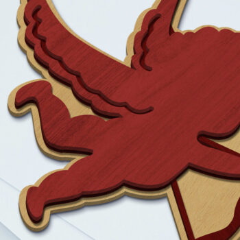 Intra απο ξύλο plywood 3mm-4mm πάχος - CUPIDON Διακοσμητικό πρότυπο κοπής Δίασταση 7x6 cm INTRAFABR-88212538 - Image 3