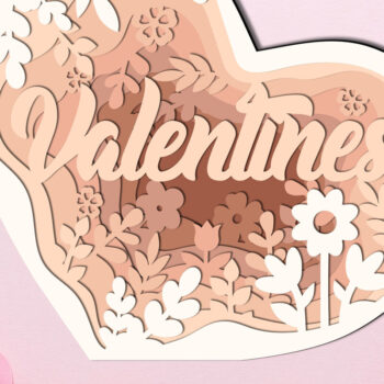 Intra απο ξύλο plywood 3mm-4mm πάχος - Στολίδι καρδιών Έρως, πρότυπο κοπής Δίασταση 7x6 cm INTRAFABR-87123982 - Image 2