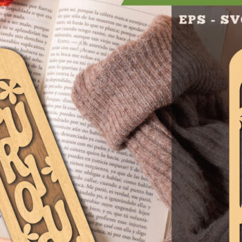 Intra απο ξύλο plywood 3mm-4mm πάχος - Περίεργος σελιδοδείκτης κοπής με λέιζερ Δίασταση 5x20 cm INTRAFABR-117109017 - Image 1