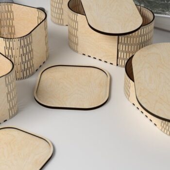 Intra απο ξύλο plywood 3mm-4mm πάχος - Πακέτο κυρτού κουτιού Δίασταση 100x100 cm INTRAFABR-26354279 - Image 1