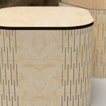 Intra απο ξύλο plywood 3mm-4mm πάχος - Καμπυλωτό στρογγυλεμένο κουτί Δίασταση 20x20 cm INTRAFABR-25548115 - Image 3