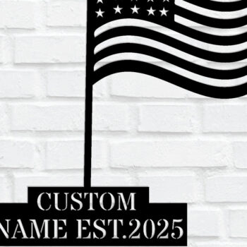 Intra απο ξύλο plywood 3mm-4mm πάχος - Προσαρμοσμένη μεταλλική πινακίδα ονόματος αμερικανικής σημαίας Δίασταση 3600x3600 cm INTRAFABR-120620043 - Image 1