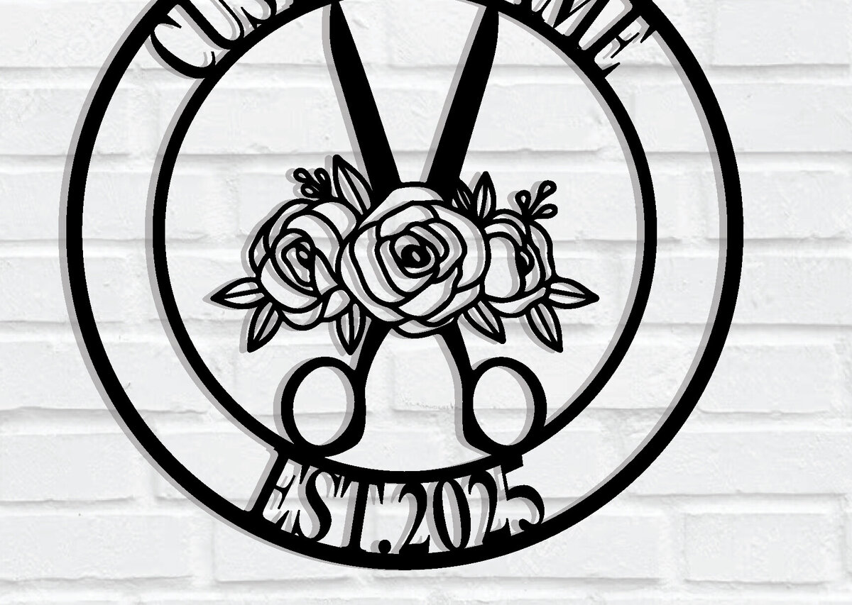 Intra απο ξύλο plywood 3mm-4mm πάχος - Custom Barber Shop Metal Wall Art Δίασταση 3600x3600 cm INTRAFABR-116474512