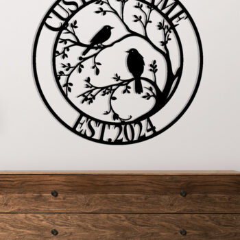 Intra απο ξύλο plywood 3mm-4mm πάχος - Προσαρμοσμένο πουλί μεταλλικό σημάδι τέχνης Δίασταση 3600x3600 cm INTRAFABR-117804241 - Image 2