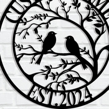 Intra απο ξύλο plywood 3mm-4mm πάχος - Προσαρμοσμένο πουλί μεταλλικό σημάδι τέχνης Δίασταση 3600x3600 cm INTRAFABR-117804267 - Image 1